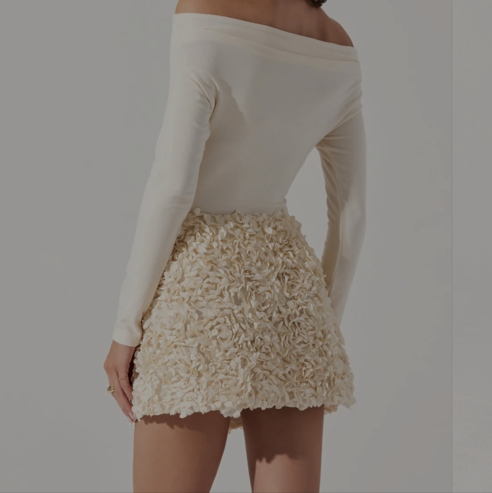 ASTR The Label Ena Rosette Mini Skirt Size Large